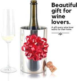 img 2 attached to 🍾 TANTUM Wine Bottle Chiller Bucket - Double Wall Insulated Stainless Steel Cooler - Maintain Optimal Temperature for Wine & Champagne - Fits 750 ml Bottles - Ideal for Parties & Events - Multipurpose Ice Holder