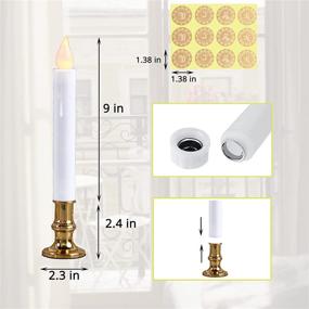 img 3 attached to 🕯️ 6-Pack Battery Operated Amber Flame Window Candles for Christmas Decorations, Home Wedding Party, and Window Display