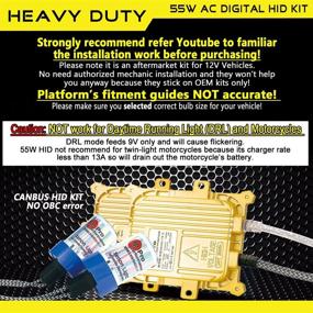 img 3 attached to 55W 9012 HIR2 6000K Heavy Duty AC HID Xenon Bulbs Bundle With AC Digital CANBUS Slim Ballasts No OBC Error For 12V Vehicles (9012/HIR2(They Are Same)