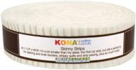 🌬️ robert kaufman skinny strips kona solids snow colorway: exquisite 40-piece set, 1-2 inches logo