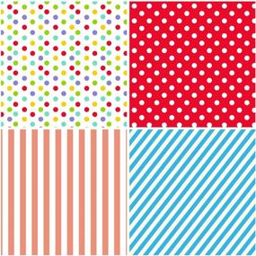 img 3 attached to 🎁 Premium WRAPAHOLIC Wrapping Paper Rolls - Versatile Stripes and Polka Dots Print for Perfect Present Presentation - Includes 4 Rolls - Convenient Cut Lines - Ideal for Birthdays, Holidays, and Baby Showers - Each Roll Measures 30 inch X 120 inch