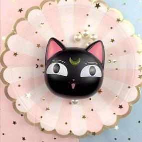 img 1 attached to 🐱 0428Black Anime Cute Cat Contact Lens Case - Travel Box with Mirror, Bottle, Tweezers & Holder