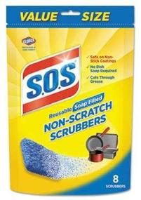 img 1 attached to 🧽 Non-Scratch Soap Scrubbers in Blue - Pack of 8 (1)