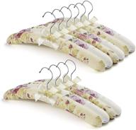 👗 glcon 10 pack of anti-slip satin padded hangers for women sweaters - bump free fabric sponge cover - heavy duty coat clothing hangers for adult wedding dress pants logo