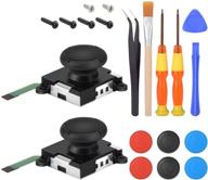🎮 replacement joy-con joystick for nintendo switch, (2 pack) joycon drift repair kit. analog thumb stick parts for joy-con & switch lite controllers, includes full repair tools. logo