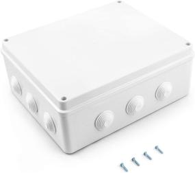 img 4 attached to QWORK Waterproof Dustproof Junction Box - 11-3/4"x9-3/4"x4-3/4" Universal ABS Enclosure