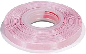 img 3 attached to Lkitty 3/8 Inch X 50Yd/Roll Fabric Chiffon Organza Ribbon - Premium Quality Shimmer Sheer 100% Polyester Fiber(Width:9Mm) (Light Pink)