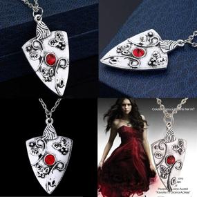 img 1 attached to FURONGWANG 3-Piece Vampire Diaries Movie Jewelry: Katherine, Bonnie, and Vervain Pendants Necklace – Perfect for Fans, Girls, and Women