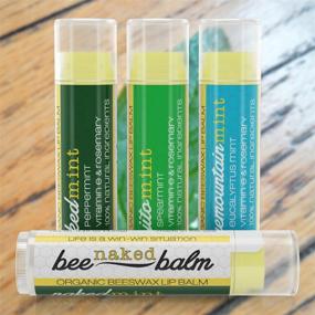 img 2 attached to 🐝 BeeNakedBalm Organic Lip Balm - Mint Lover's Variety 4 Pack - 100% Natural, USA-Made, Gluten Free - Peppermint, Spearmint, Eucalyptus Mint flavors + FREE Cotton Pouch