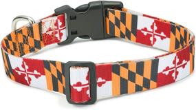 img 2 attached to Dog Collar with Maryland State Flag Design