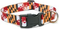 dog collar with maryland state flag design logo