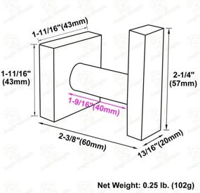 img 3 attached to 🧷 Вешалка для полотенец из нержавеющей стали от Angle Simple - надежное крепление на стену для полотенец в ванной комнате, кухне или гараже - одиночная вешалка для одежды в матовом черном цвете