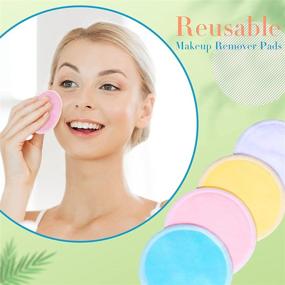 img 3 attached to Bamboo Round Makeup Remover Pads - 40 Reusable Wipes for Skincare, Eye and Lip Cleansing