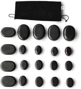 img 3 attached to 🧘 YOMMI Hot Stones for Massage Premium Set: Ultimate Relaxation with Basalt Rocks Spa Professional Essential Kit - Black Smooth Stone for Healing, Pain Relief, and Relaxation - Includes Storage Pouch Bag (Essential Set 20pcs)