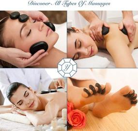 img 1 attached to 🧘 YOMMI Hot Stones for Massage Premium Set: Ultimate Relaxation with Basalt Rocks Spa Professional Essential Kit - Black Smooth Stone for Healing, Pain Relief, and Relaxation - Includes Storage Pouch Bag (Essential Set 20pcs)