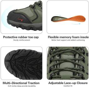 img 3 attached to NORTIV 8 Men's Waterproof Hiking Shoes - Lightweight and Ready for Trekking Trails!