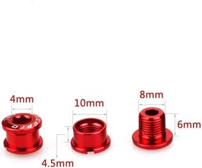 img 2 attached to 🔩 CYSKY Single Chainring Bolts 5 Pack - M8 Single Short Chain Ring Bolts for Road Bike, Mountain Bike, BMX, MTB, Fixie - Aluminum Alloy, CNC in Black/Blue/Red