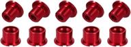 🔩 cysky single chainring bolts 5 pack - m8 single short chain ring bolts for road bike, mountain bike, bmx, mtb, fixie - aluminum alloy, cnc in black/blue/red logo