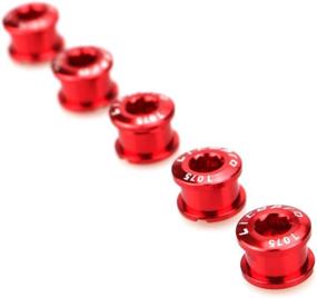 img 1 attached to 🔩 CYSKY Single Chainring Bolts 5 Pack - M8 Single Short Chain Ring Bolts for Road Bike, Mountain Bike, BMX, MTB, Fixie - Aluminum Alloy, CNC in Black/Blue/Red