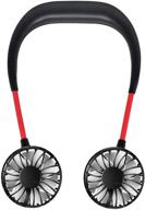 🎧 stay cool and hands-free with the upgraded control future neck hanging fan - personal wearable fan with headphone design for office, outdoor travel, and sports logo