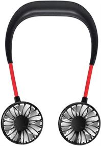 img 4 attached to 🎧 Stay Cool and Hands-Free with the Upgraded Control Future Neck Hanging Fan - Personal Wearable Fan with Headphone Design for Office, Outdoor Travel, and Sports