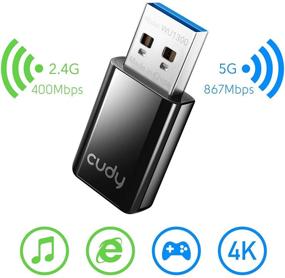 img 3 attached to Cudy WU1300 AC 1300Mbps WiFi USB Adapter: Fast and Reliable USB 3.0 Dongle for PC, Mac, Linux - 5GHz/2.4GHz, Compatible with Windows 10/Vista/7/8/8.1