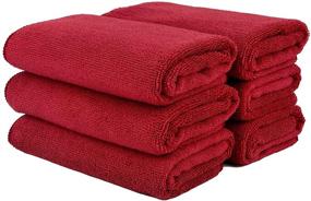 img 4 attached to Microfiber Cleaning Cloth Towels Absorbent