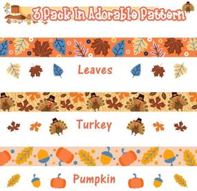 img 1 attached to PUPTECK Autumn Cat Breakaway Collar with Bell - 3 Pack Adjustable Kitty Collars: Thanksgiving-themed Accessories for Cats with Autumn Element Pattern and Adorable Turkey Pumpkin Leaves Decoration