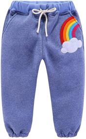 img 4 attached to Mud Kingdom Girls' Fleece Jogger Pants & Capris for Toddlers - Clothing