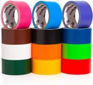 🌈 craftzilla rainbow color duct tape - 12 vibrant colors - 10 yards x 2 inch - non-residue, tear by hand & waterproof - ideal for arts, crafts, color-coding, and diy projects logo