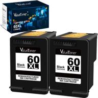 🖨️ valuetoner hp 60xl high yield ink cartridge replacement – enhanced print quality for photosmart c4680 d110, deskjet d2680 f2430 f4210 printer logo