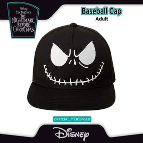 img 2 attached to 🎩 SEO-Optimized Disney Men's Nightmare Before Christmas Baseball Cap featuring Jack Skellington