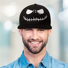 img 3 attached to 🎩 SEO-Optimized Disney Men's Nightmare Before Christmas Baseball Cap featuring Jack Skellington