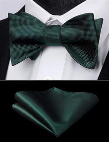 img 3 attached to Elevate Your Style: Men's Morandi Emerald Wedding Accessories – Ties, Cummerbunds & Pocket Squares