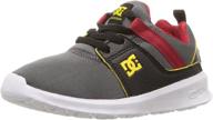 👟 chic and comfortable: dc heathrow skate black little girls' athletic shoes logo