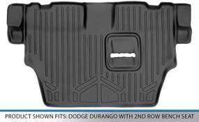 img 2 attached to 👣 Premium MAXLINER Floor Mats for 2011-2021 Dodge Durango - 3rd Row Liner in Black, Compatible with 2nd Row Bench Seat