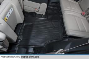 img 3 attached to 👣 Premium MAXLINER Floor Mats for 2011-2021 Dodge Durango - 3rd Row Liner in Black, Compatible with 2nd Row Bench Seat