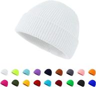 🧣 unisex winter beanie hats - classic knit caps for warm winter logo