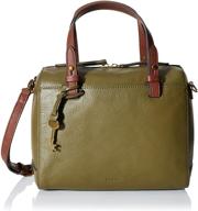 сумка fossil zb7256001 rachel satchel: стильная черная женская сумка и кошелек в комплекте логотип