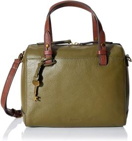 img 4 attached to Fossil ZB7256001 Rachel Satchel: Sleek Black Women's Handbag & Wallet Combo