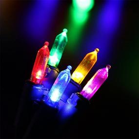 img 2 attached to RECESKY Christmas String Lights with Timer - 50 LED 19ft Multi-Color Fairy Battery Operated Mini String Light for Outdoor Indoor Garden Patio Party Home Wreath Xmas Decor Christmas Tree Decoration