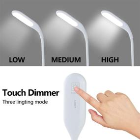 img 3 attached to 💡 LXMTY USB Reading Lamp - Premium Touch-Switch LED Light with 3 Brightness Levels and Flexible Gooseneck - Ideal Laptop Light (18 LEDs, White)