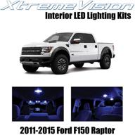 🔵 enhanced visibility interior led upgrade for ford f150 raptor (8 pieces) blue led kit with installation tool logo