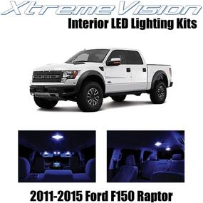 img 4 attached to 🔵 Enhanced Visibility Interior LED Upgrade for Ford F150 Raptor (8 Pieces) Blue LED Kit with Installation Tool