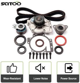 img 3 attached to 🔧 Scitoo Timing Belt Water Pump Tensioner Gasket Set for Volvo 1998-2010 V40 V70 XC70 XC90 C70 S40 S60 S70 S80 1.9L 2.3L 2.4L 2.5L Engine