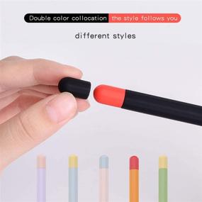 img 2 attached to MEIRUBY Compatible Apple Pencil 2 Case Cover Silicone Sleeve For Apple Pen 2Nd Generation Skin Orange/Red (2 Gen