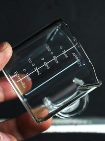 img 1 attached to 2 Pack Clear Glass Espresso Shot Glasses - Measuring Triple Pitcher Milk Cup, Double Spouts, 75ML Capacity