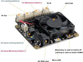 img 2 attached to 🔌 Raspberry Pi 4B/3B+ X735 V2.0 Power Management Board: Safe Shutdown, Auto Cooling, and Type C Power