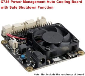 img 3 attached to 🔌 Raspberry Pi 4B/3B+ X735 V2.0 Power Management Board: Safe Shutdown, Auto Cooling, and Type C Power