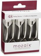 🥄 48-piece pack of 6 mozaik disposable mini tasting spoons logo